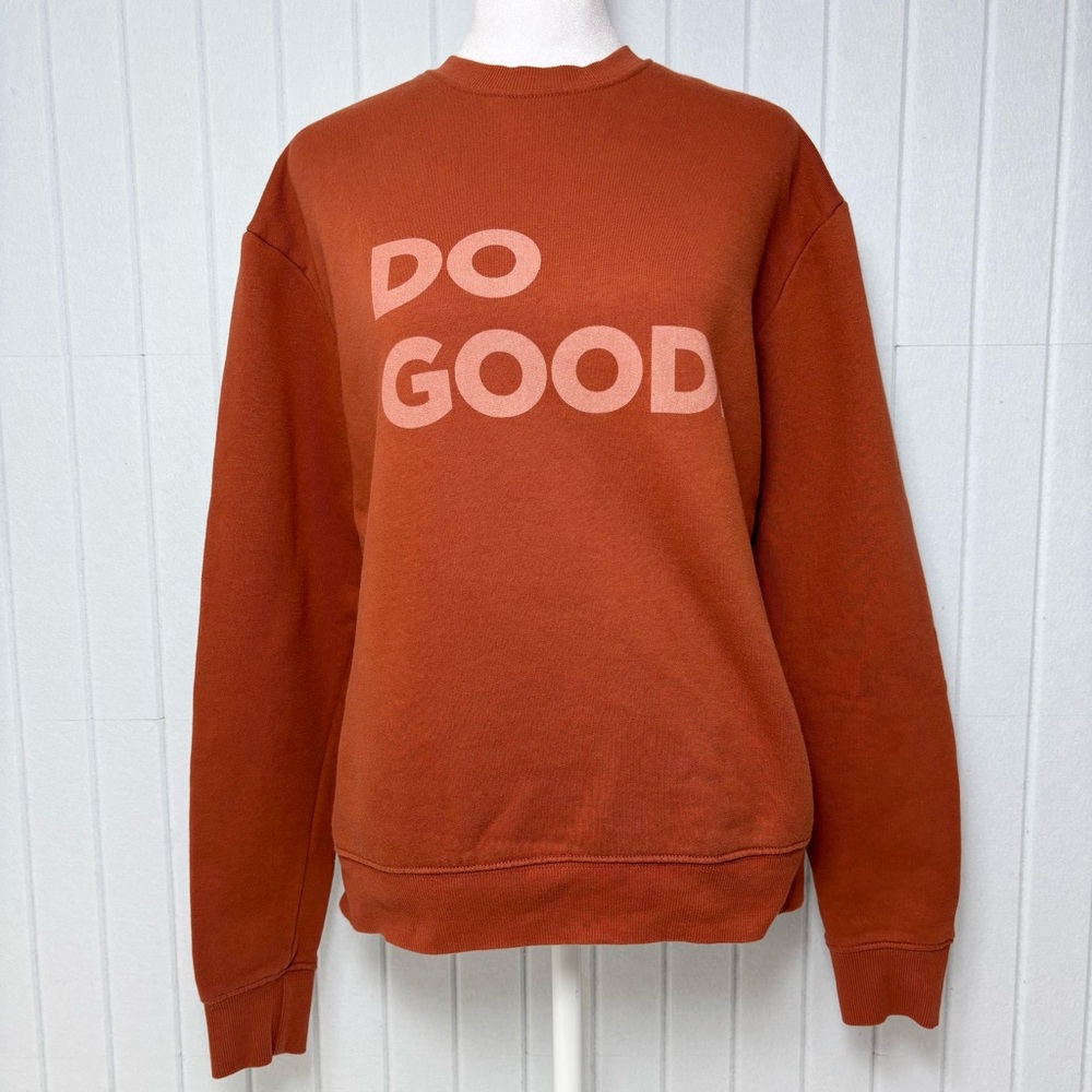 Cotopaxi Orange Crewneck Sweatshirt Organic Cotton Size S